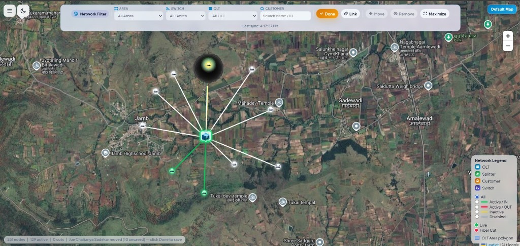 NMS Live Fiber Map